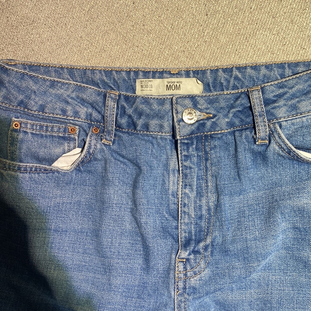 Topshop Moto High Rise Mom Jeans SZ 30